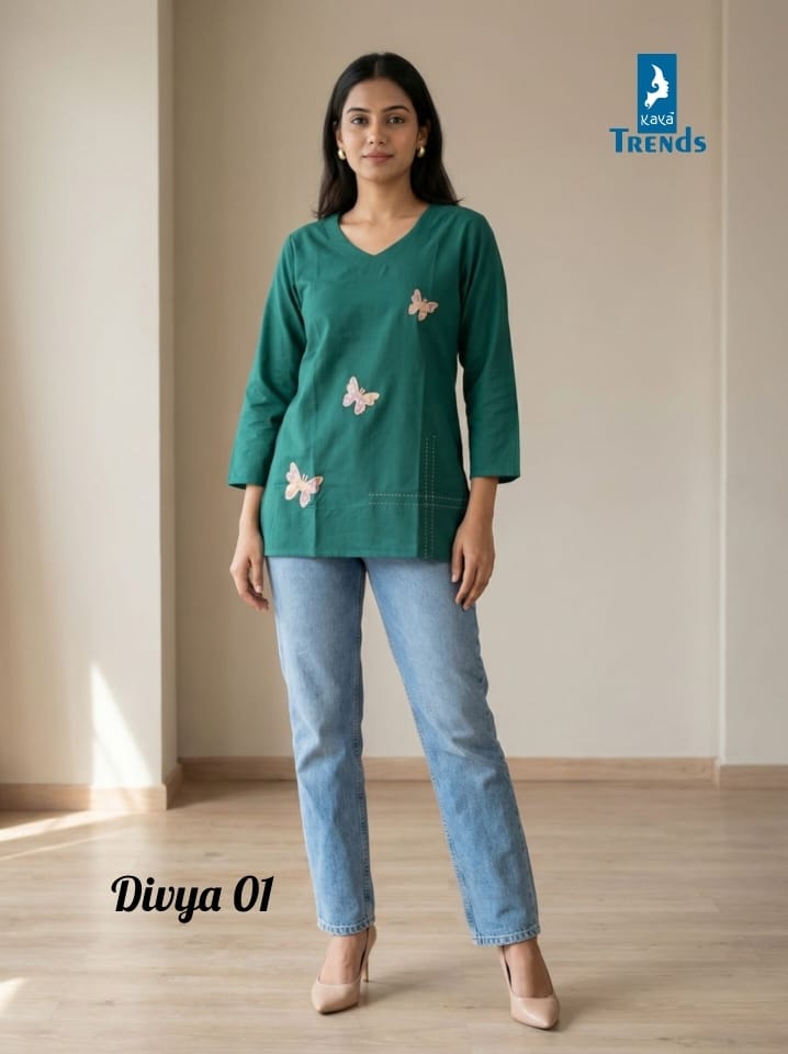 Divya Kaya Trends Cotton Fancy Tops Manufacturer Ahmedabad