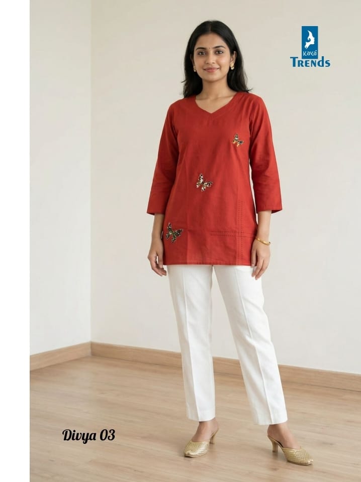 Divya Kaya Trends Cotton Fancy Tops Manufacturer Ahmedabad