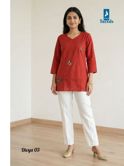 Divya Kaya Trends Cotton Fancy Tops Manufacturer Ahmedabad
