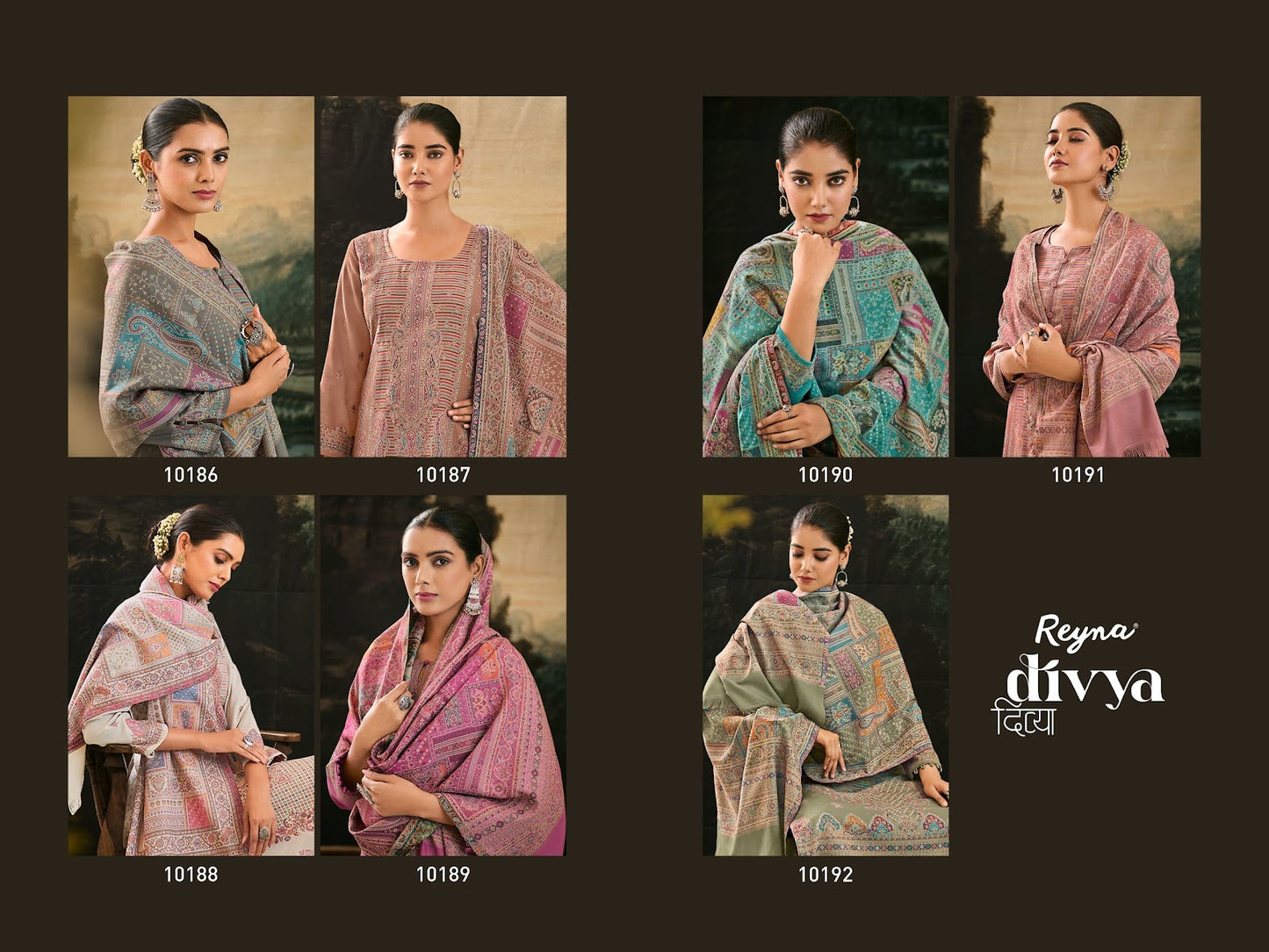 Divya Reyna Jacquard Pashmina Suits Manufacturer Ahmedabad