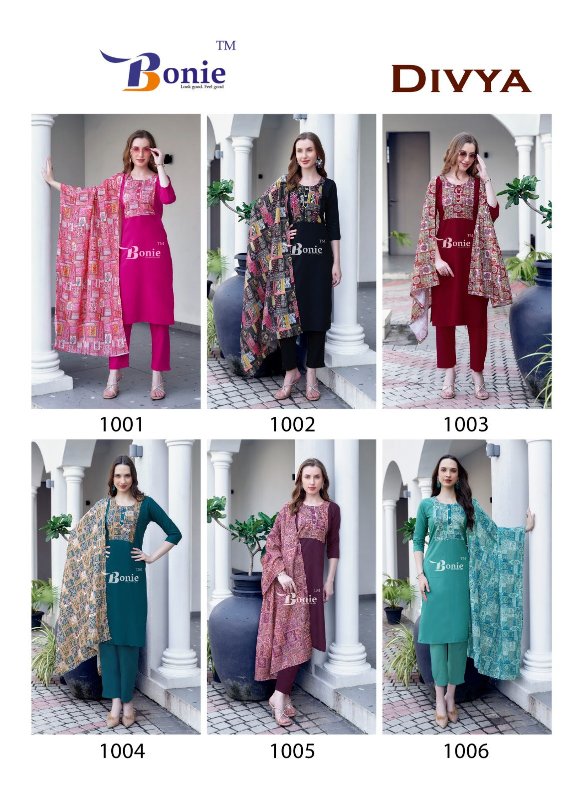 Divya Vol 1 Bonie Rayon 22Kg Readymade Pant Style Suits Exporter