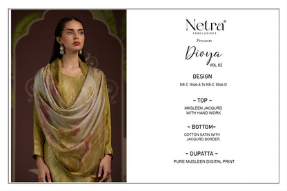 Divya Vol 2 Netra Muslin Pant Style Suits Supplier India