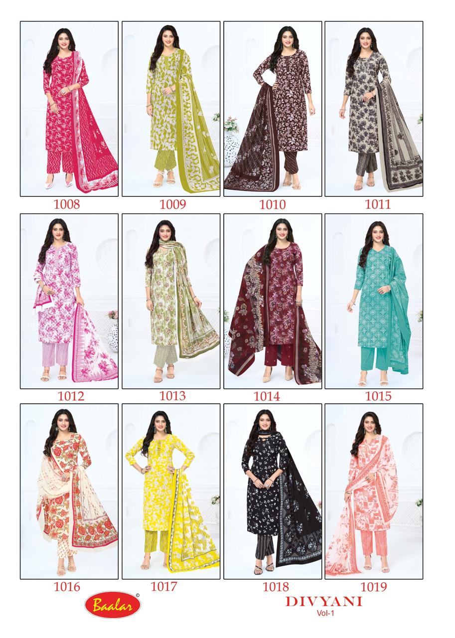 Divyani Vol 1 Baalar Cotton Dress Material Wholesale Price