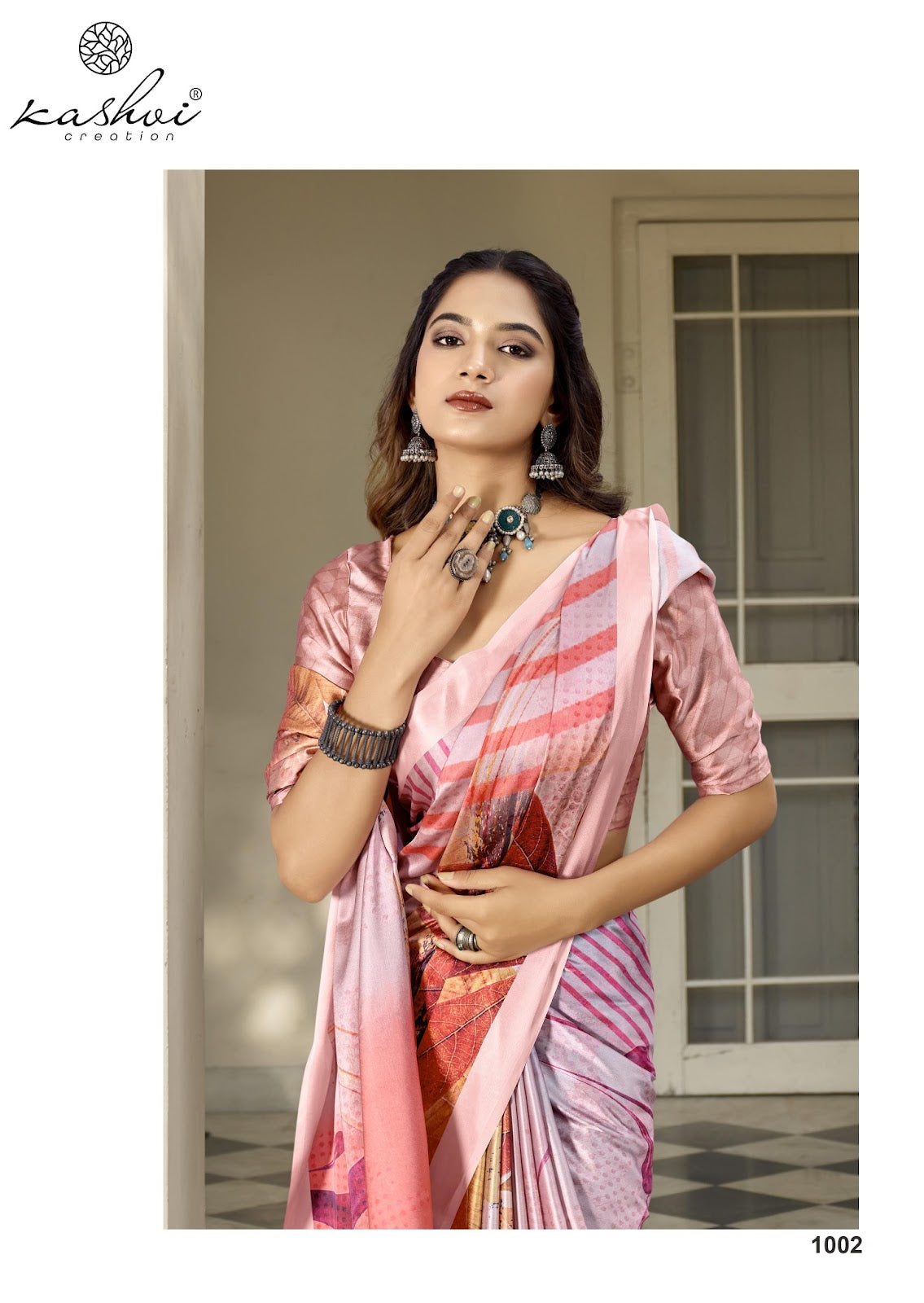 Divyani Vol 5 Kashvi Creation Satin Sarees Exporter Ahmedabad