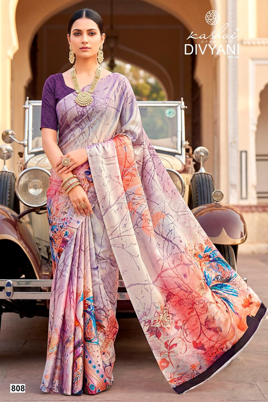 Divyani Vol 8 Kashvi Creation Satin Sarees Manufacturer
