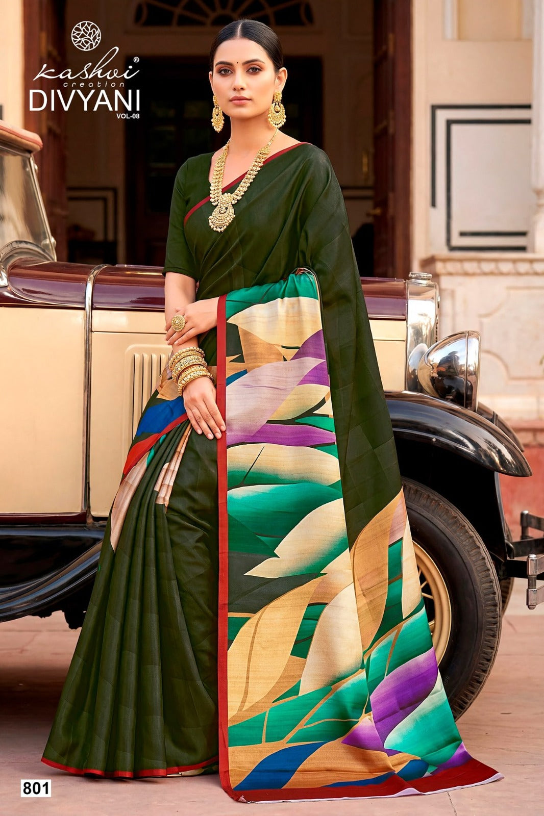 Divyani Vol 8 Kashvi Creation Satin Sarees Manufacturer