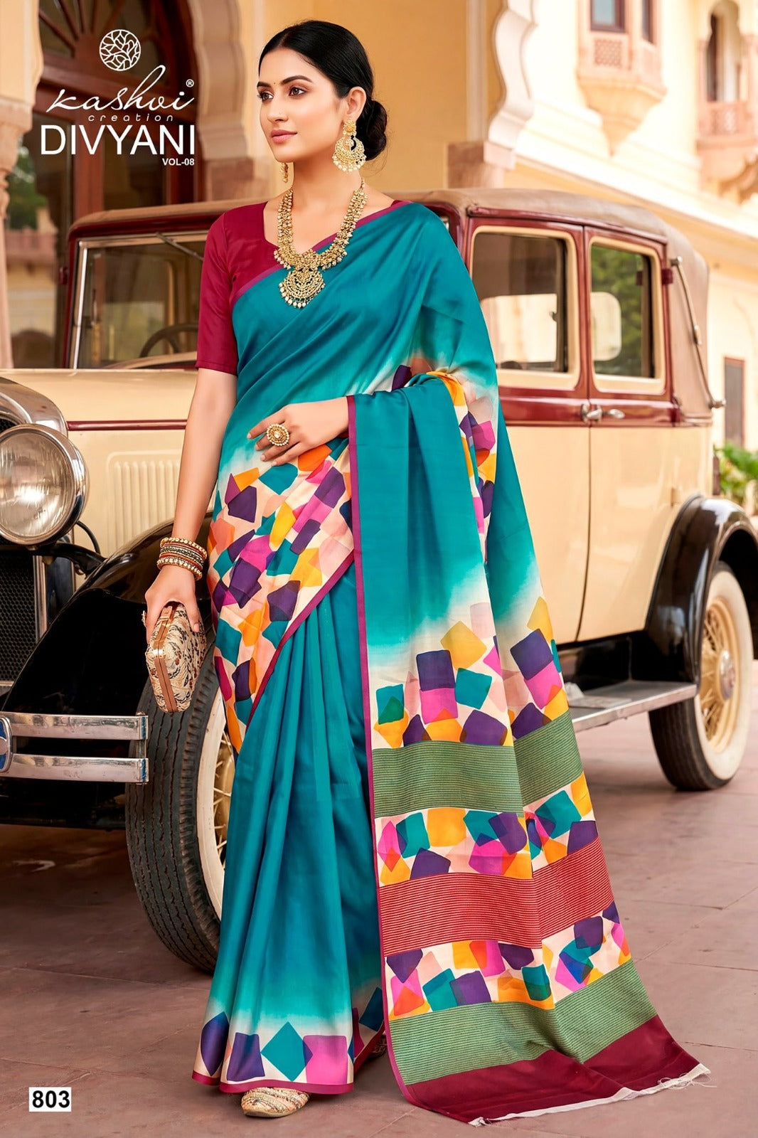 Divyani Vol 8 Kashvi Creation Satin Sarees Manufacturer