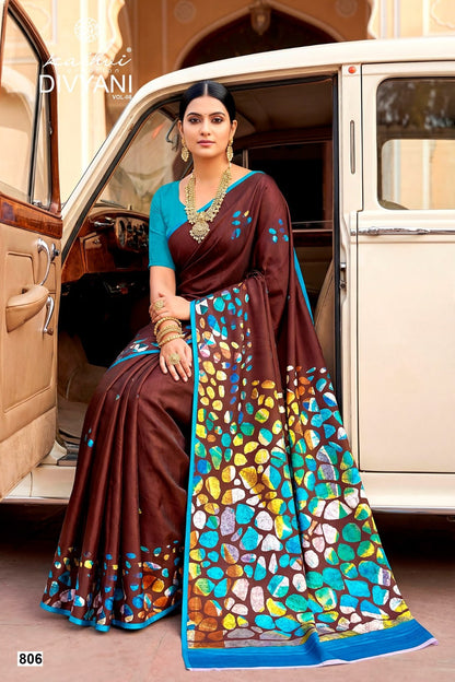 Divyani Vol 8 Kashvi Creation Satin Sarees Manufacturer