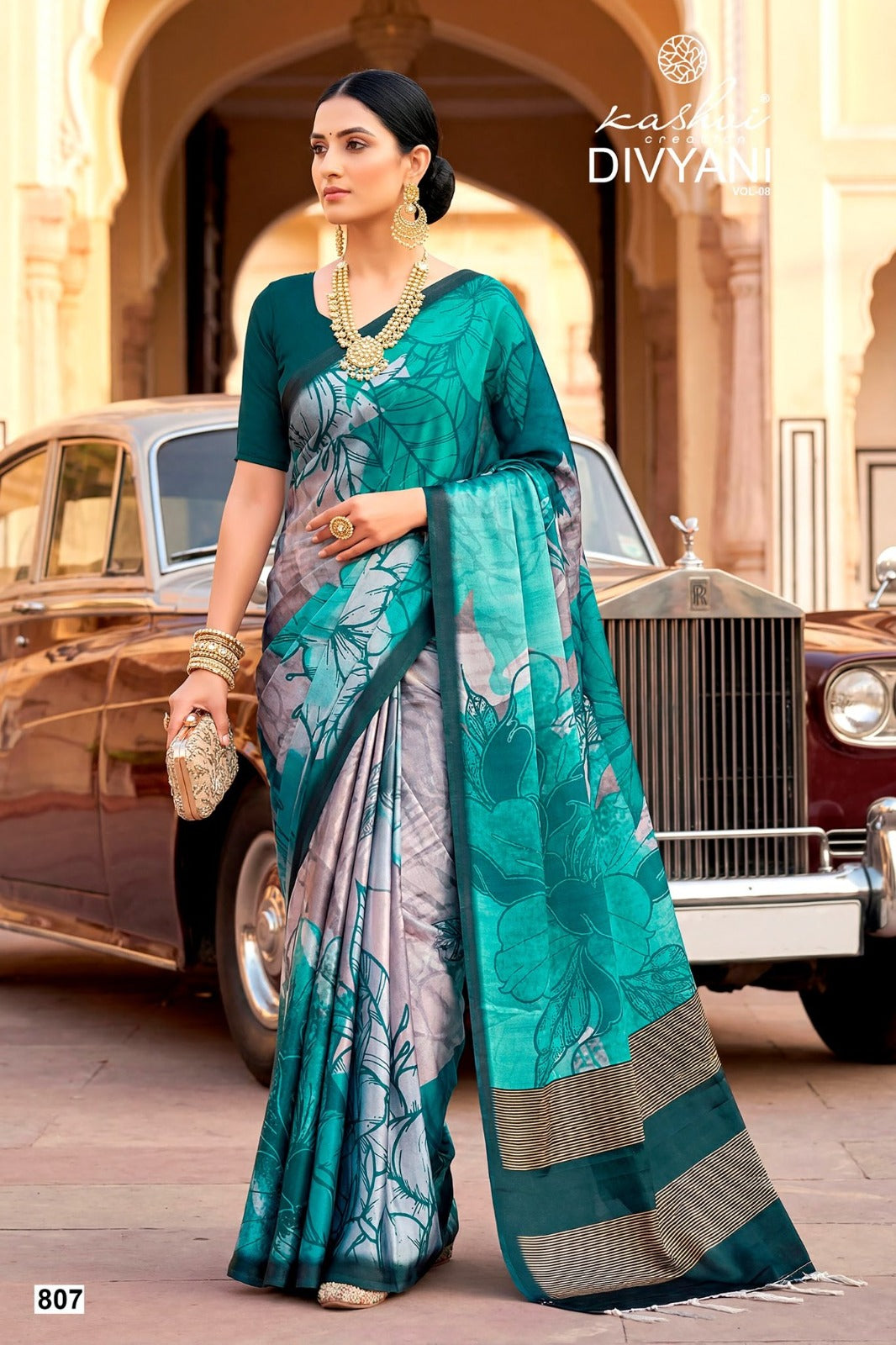 Divyani Vol 8 Kashvi Creation Satin Sarees Manufacturer