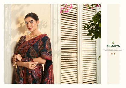 Divyanka 1054-1056 Kreshva Georgette Sarees Exporter India