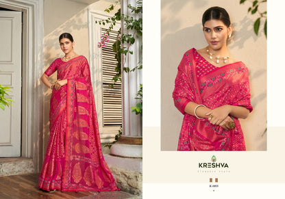 Divyanka 1054-1056 Kreshva Georgette Sarees Exporter India