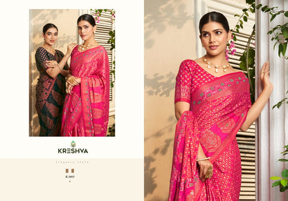 Divyanka 1054-1056 Kreshva Georgette Sarees Exporter India