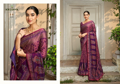 Divyanka 1054-1056 Kreshva Georgette Sarees Exporter India