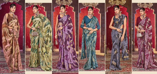 Divyanshi Vallabhi Prints Georgette Sarees Supplier India