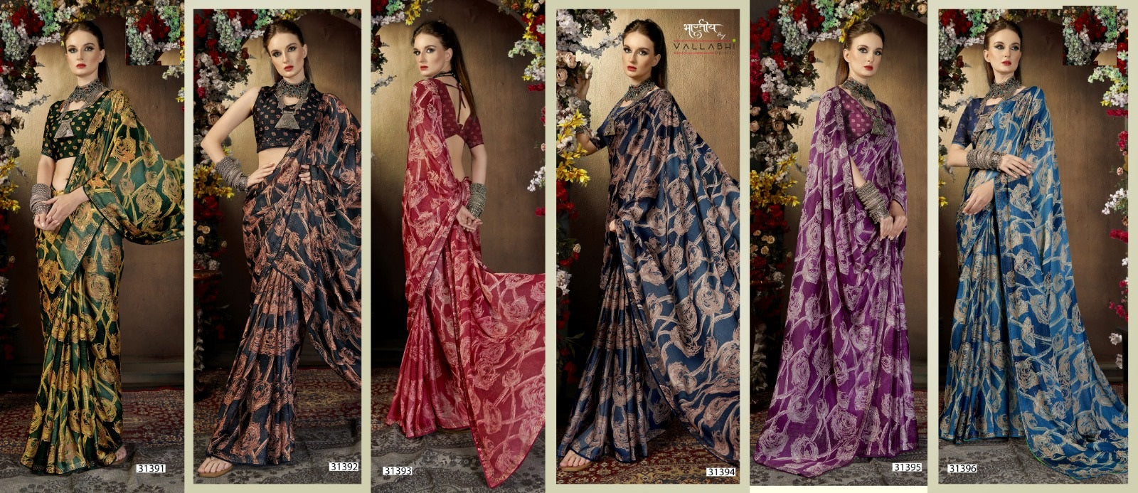 Divyanshi Vol 11 Vallabhi Prints Georgette Sarees Wholesaler