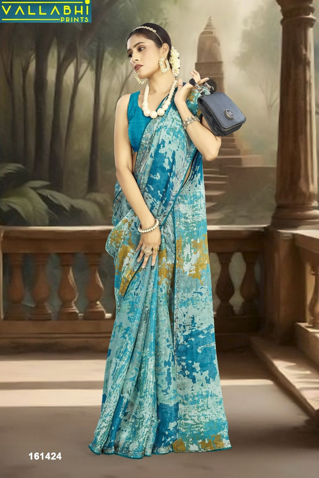 Divyanshi Vol 8 Vallabhi Prints Chiffon Sarees Supplier India
