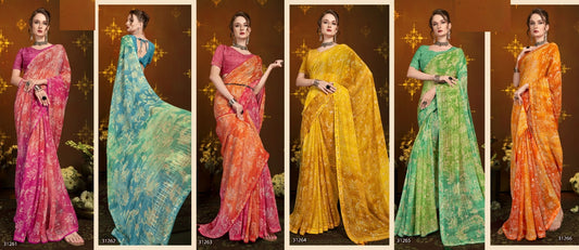 Divyanshi Vol 9 Vallabhi Prints Georgette Sarees Manufacturer