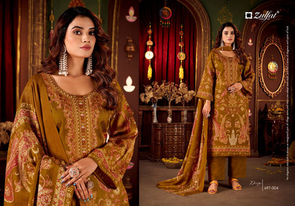 Diwaniyat 697 Series Zulfat Designer Karachi Pashmina Salwar Suits Manufacturer India