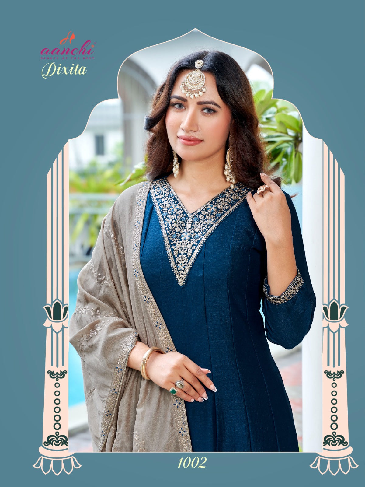 Dixita Aanchi Vichitra Silk Readymade Anarkali Suits Supplier India