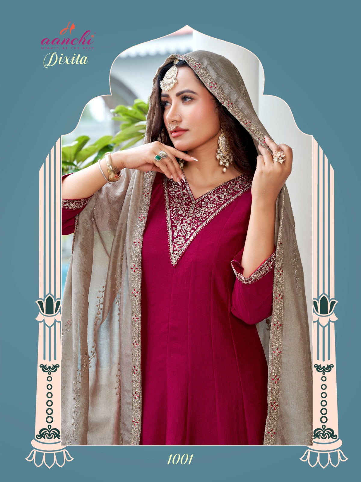 Dixita Aanchi Vichitra Silk Readymade Anarkali Suits Supplier India