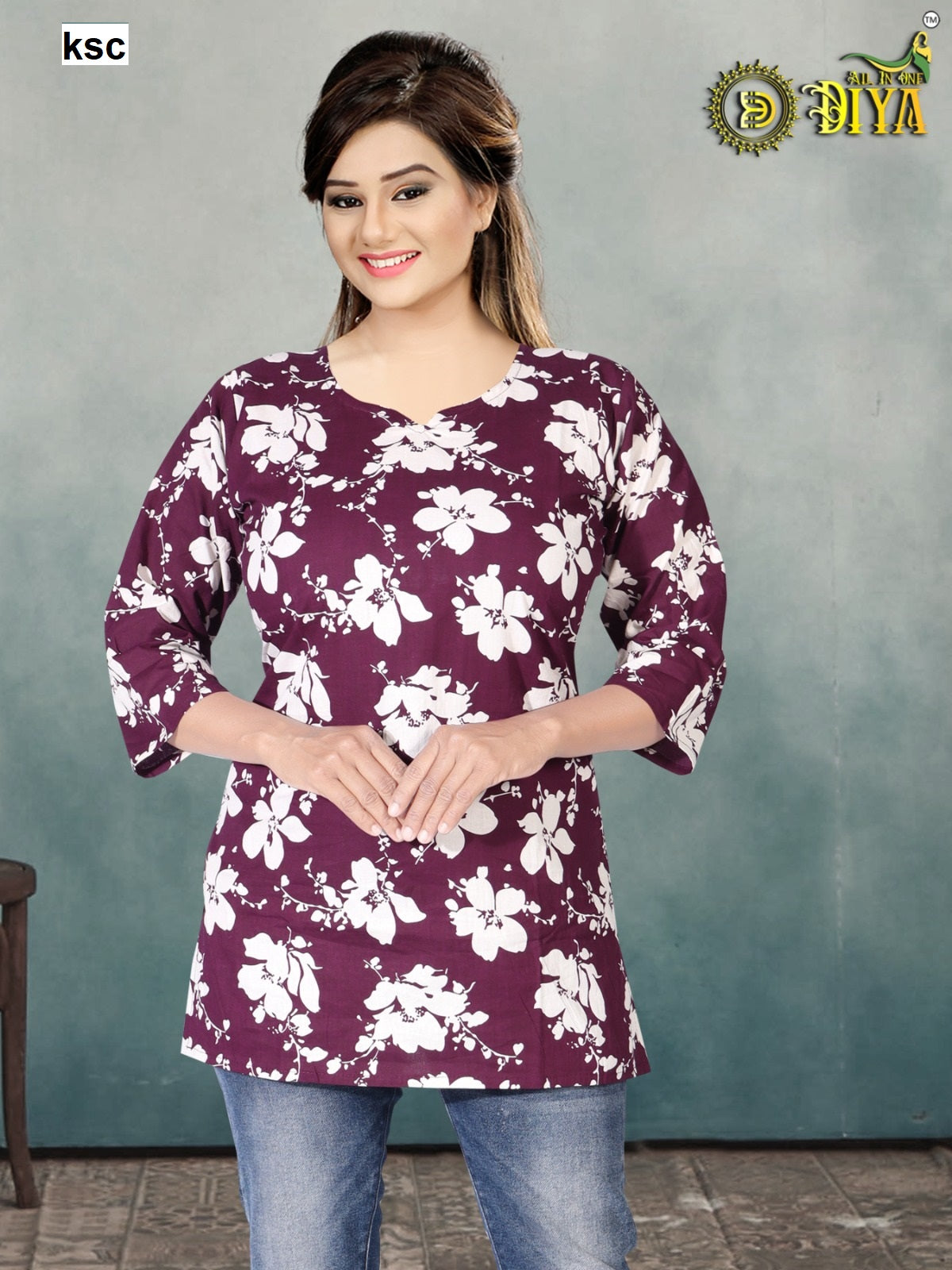 Diya Jaipuri Cotton Ksc Short Kurtis Wholesaler
