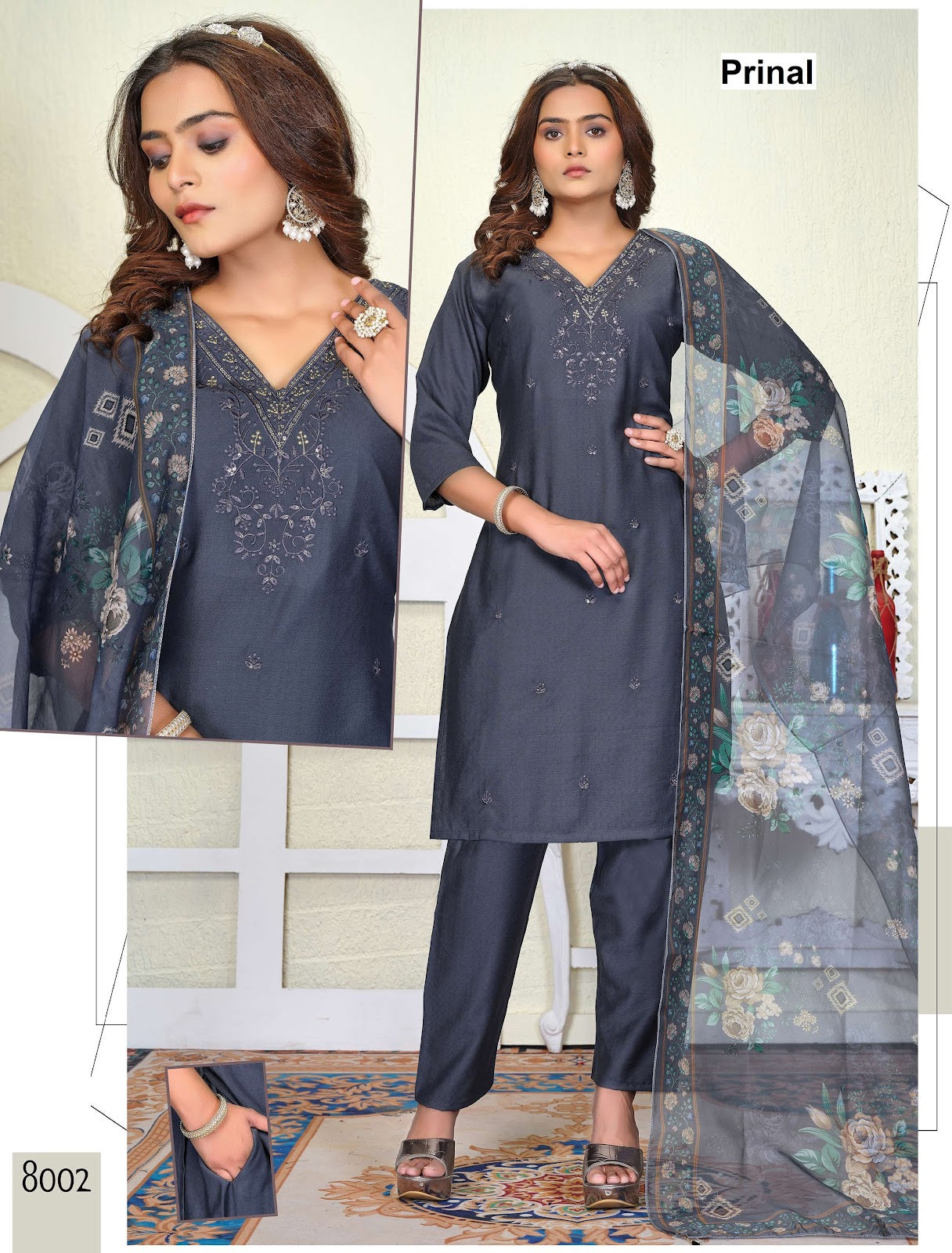 Diya Prinal Reyon Readymade Pant Style Suits Wholesaler