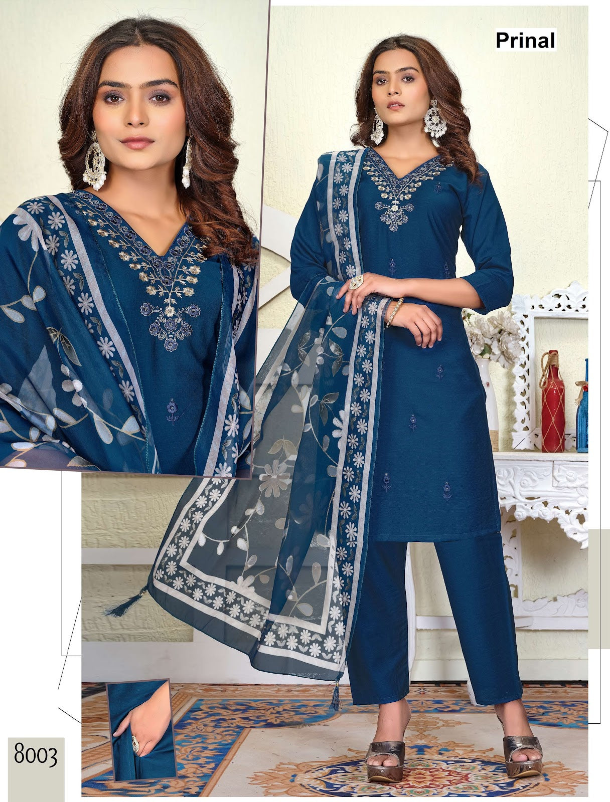 Diya Prinal Reyon Readymade Pant Style Suits Wholesaler