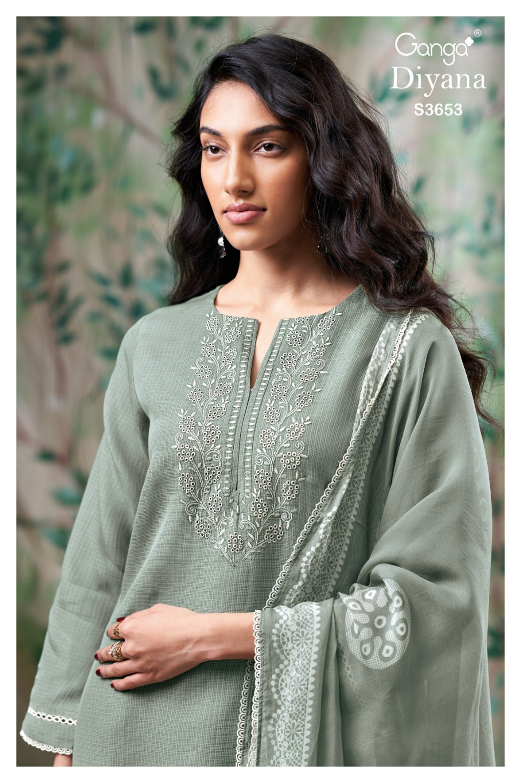 Diyana 3653 Ganga Bemberg Pant Style Suits Manufacturer Gujarat