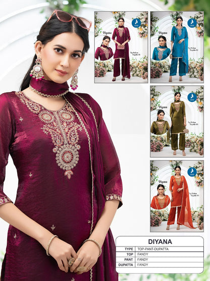 Diyana Kaya Fandy Readymade Pant Style Suits Manufacturer Ahmedabad