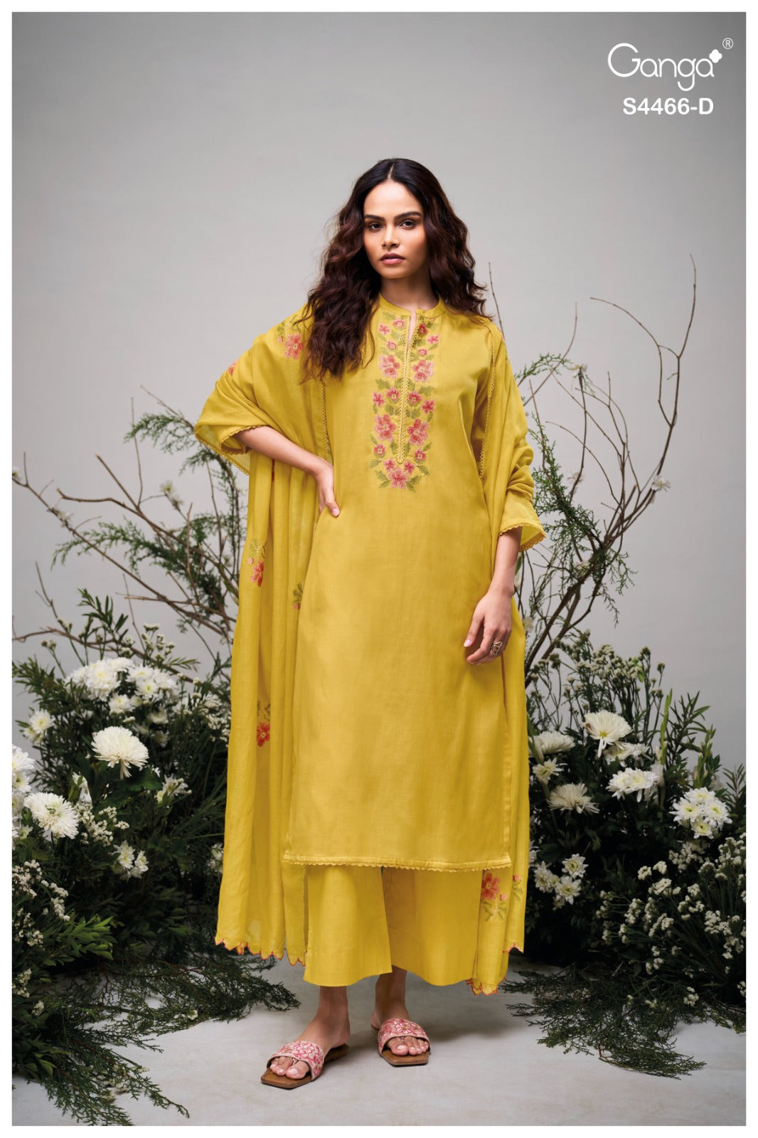 Diyanae 4466 Ganga Mul Plazzo Style Suits Manufacturer Ahmedabad