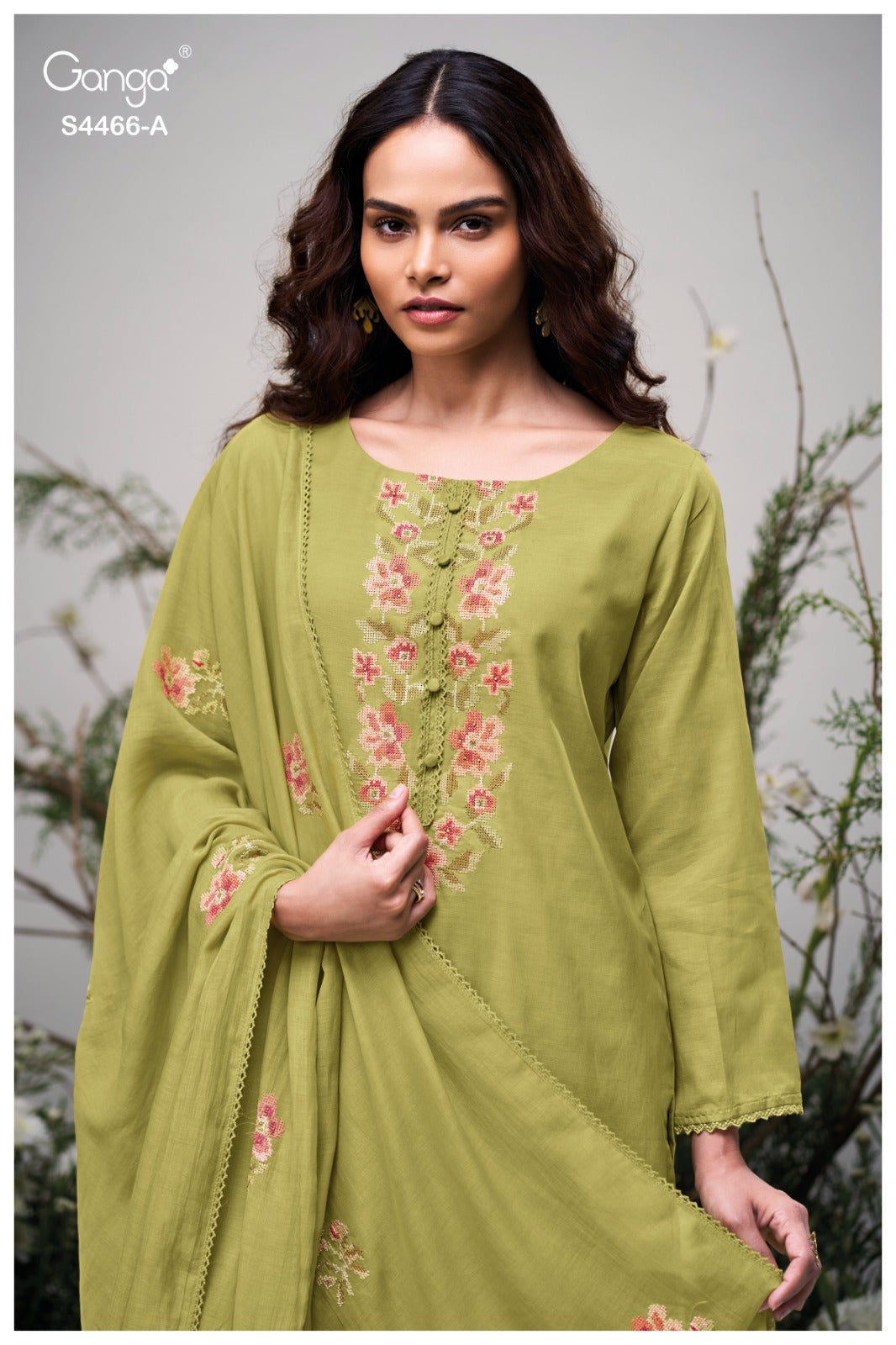 Diyanae 4466 Ganga Mul Plazzo Style Suits Manufacturer Ahmedabad