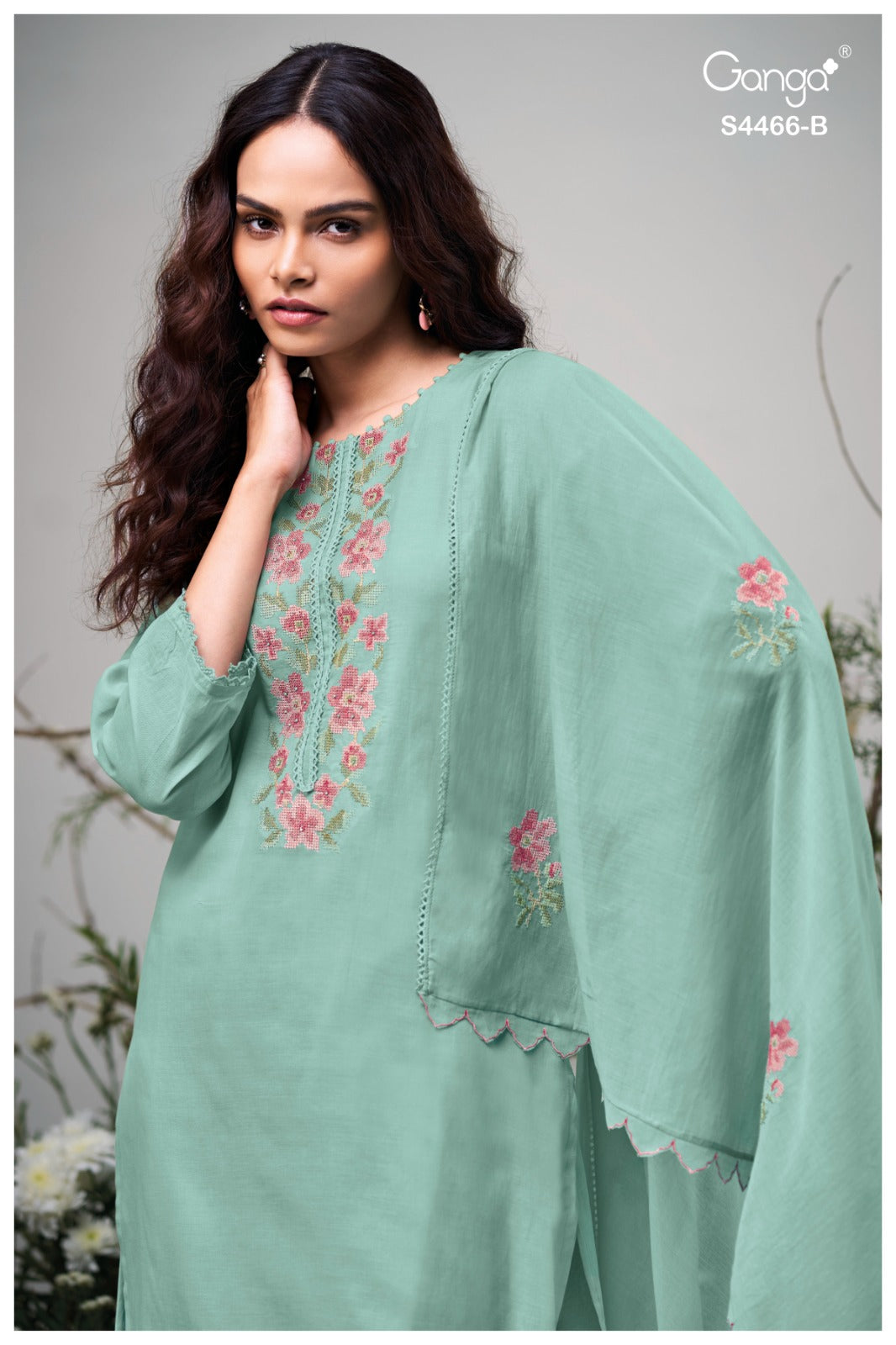 Diyanae 4466 Ganga Mul Plazzo Style Suits Manufacturer Ahmedabad