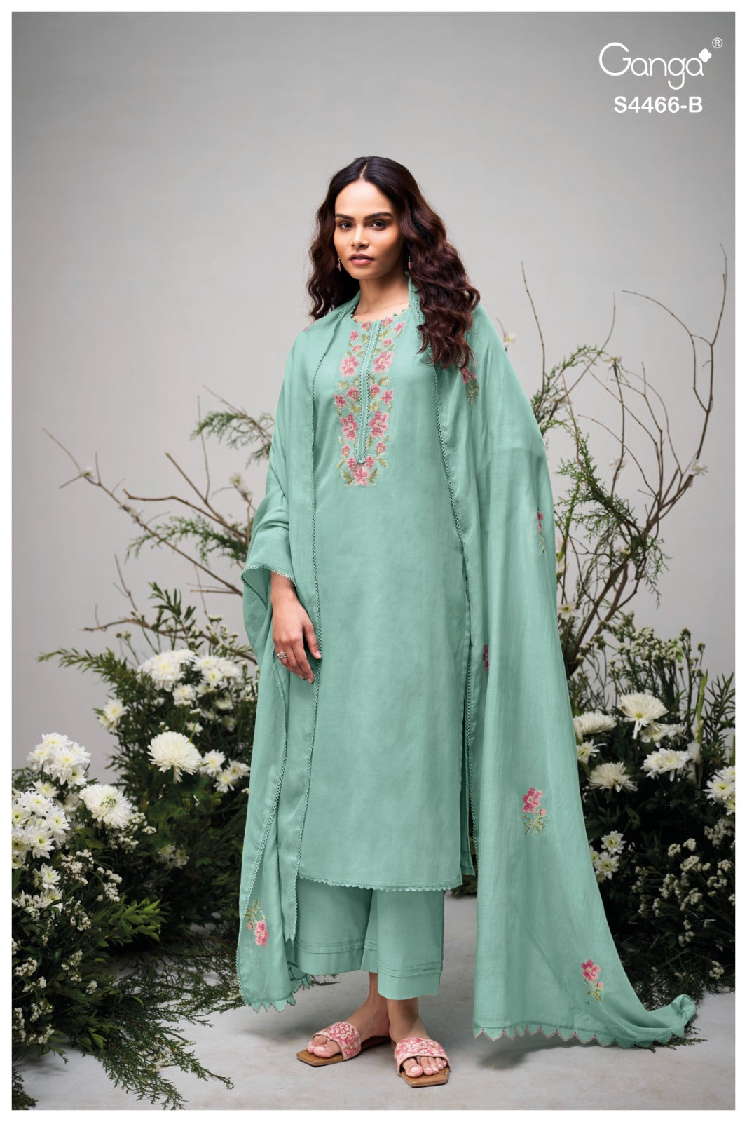 Diyanae 4466 Ganga Mul Plazzo Style Suits Manufacturer Ahmedabad