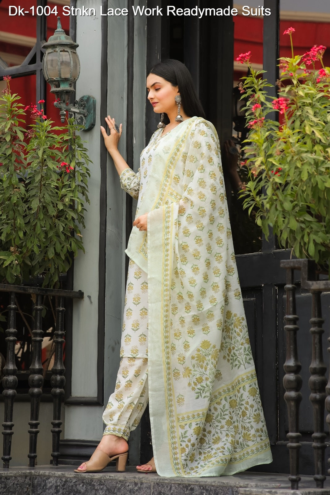 Dk-1004 Stnkn Muslin Cotton Readymade Pant Style Suits Manufacturer India