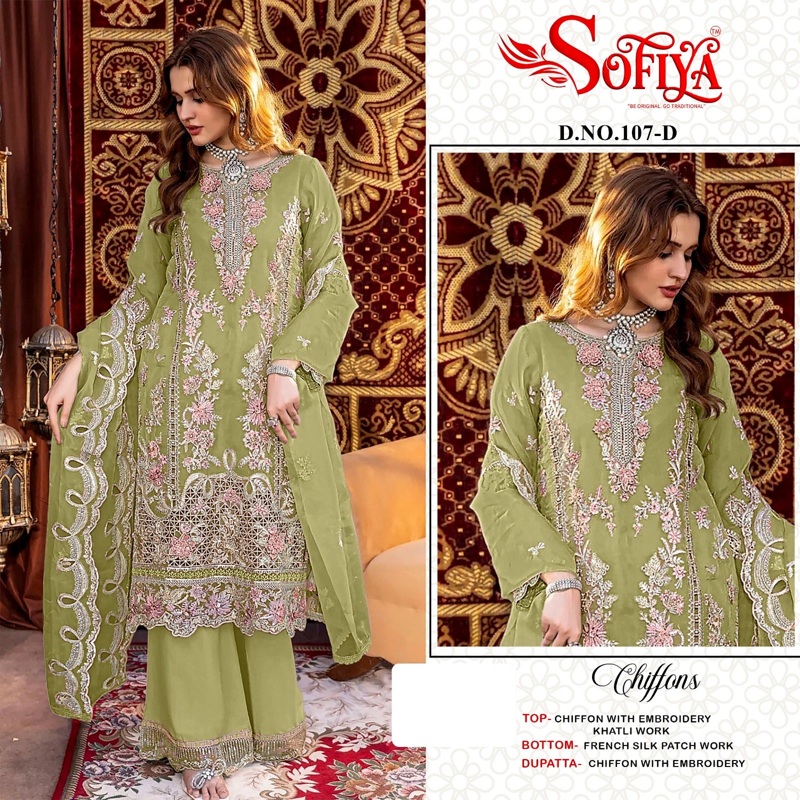 Dn 107 Abcd Sofiya Chiffon Pakistani Salwar Suits Supplier