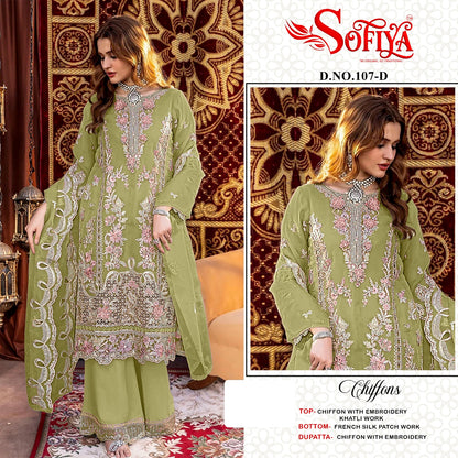 Dn 107 Abcd Sofiya Chiffon Pakistani Salwar Suits Supplier