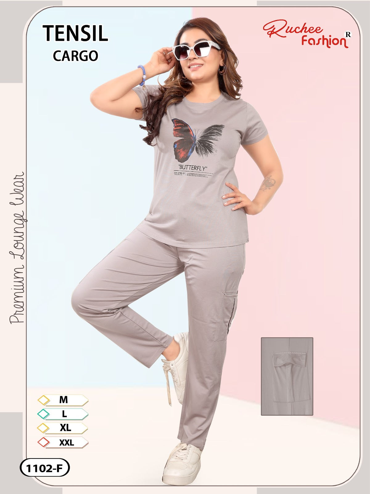 Dn 1101-1102 Cargo Ruchee Fashion Tencil Pyjama Night Suits Supplier India
