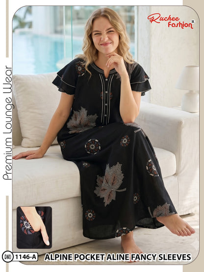 Dn 1139-1146 Ruchee Fashion Alpine Night Gowns Manufacturer