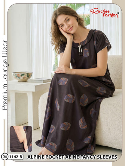 Dn 1139-1146 Ruchee Fashion Alpine Night Gowns Manufacturer