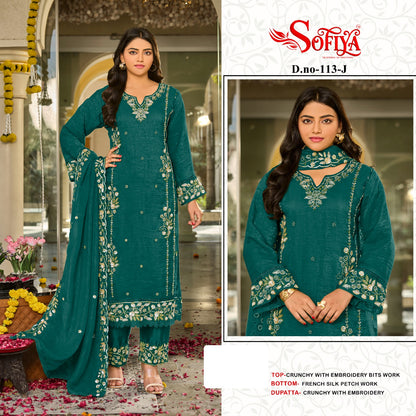 Dn 113 Ijkl Sofiya Crunchy Pakistani Salwar Suits Supplier India