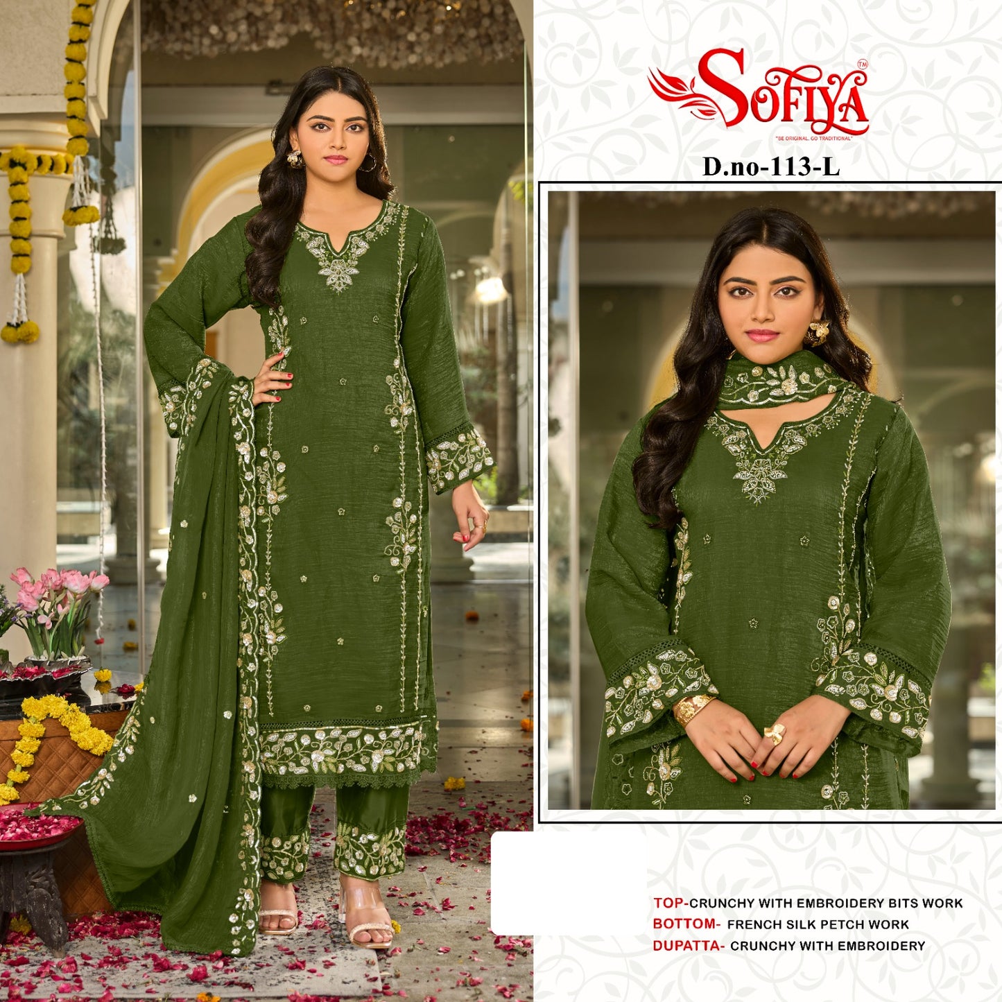 Dn 113 Ijkl Sofiya Crunchy Pakistani Salwar Suits Supplier India
