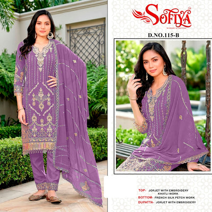 Dn 115 Abcd Sofiya Georgette Pakistani Salwar Suits Exporter