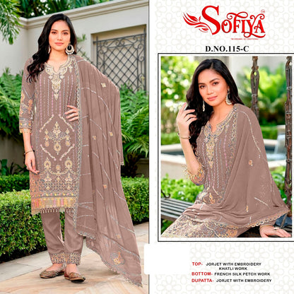 Dn 115 Abcd Sofiya Georgette Pakistani Salwar Suits Exporter