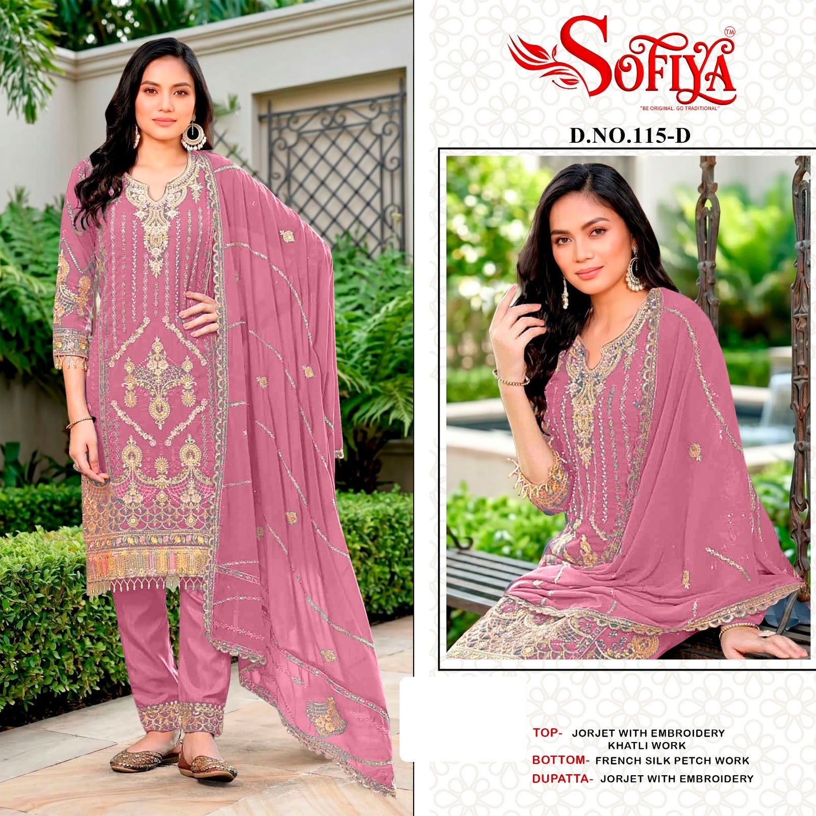 Dn 115 Abcd Sofiya Georgette Pakistani Salwar Suits Exporter