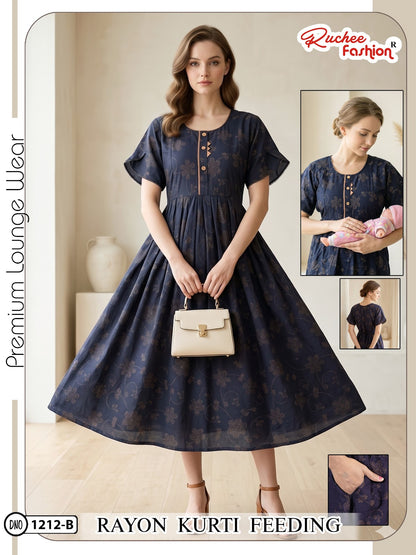 Dn 1209-1214 Ruchee Fashion Rayon Feeding Kurtis Supplier
