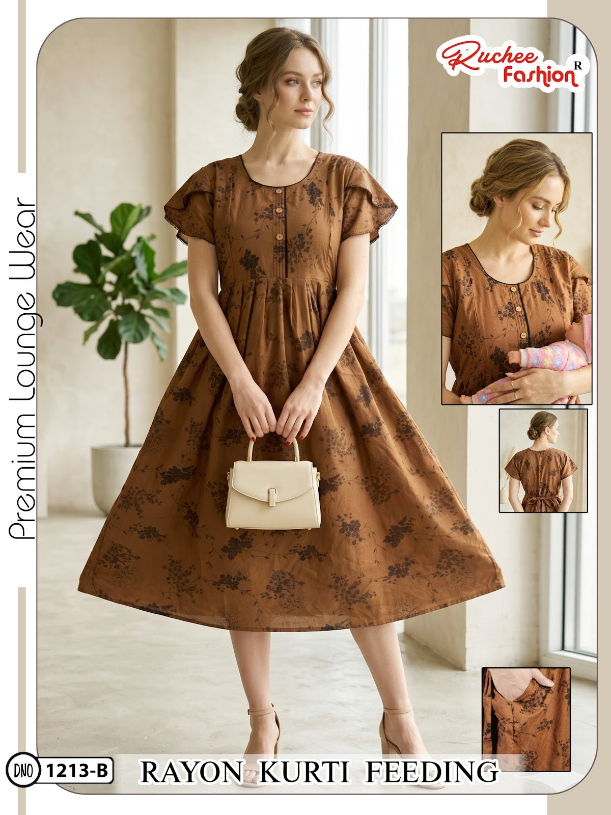 Dn 1209-1214 Ruchee Fashion Rayon Feeding Kurtis Supplier