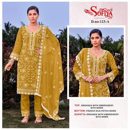 Dn 123 Abcd Sofiya Organza Pakistani Salwar Suits Exporter India