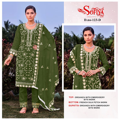 Dn 123 Abcd Sofiya Organza Pakistani Salwar Suits Exporter India