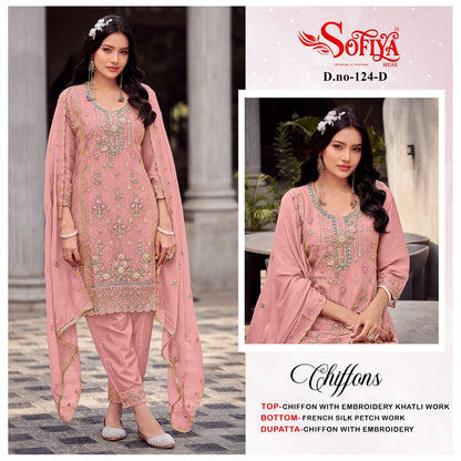 Dn 124 Abcd Sofiya Chiffon Pakistani Salwar Suits Manufacturer India