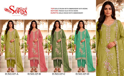 Dn 127 Abcd Sofiya Crush Pakistani Salwar Suits Manufacturer India
